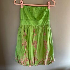 Early 2000s Green Cotton Bubble Dress